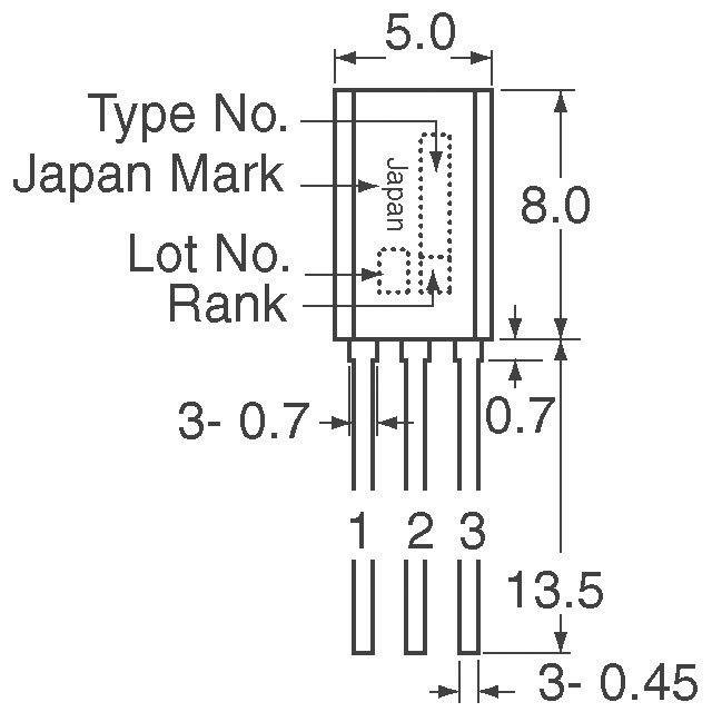 2SC39390RA Panasonic Electronic Components  Transistors - Bipolaires (BJT) - Simples